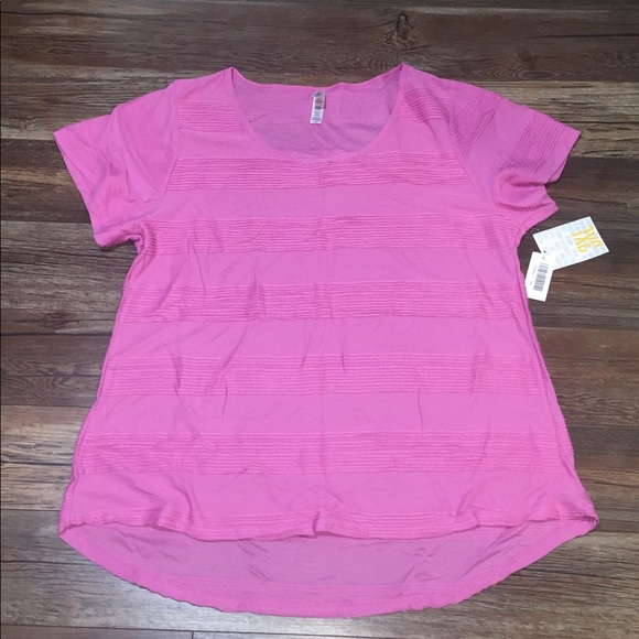 LuLaRoe Tops - New Lularoe Classic Tee Pink Ruffle 3X